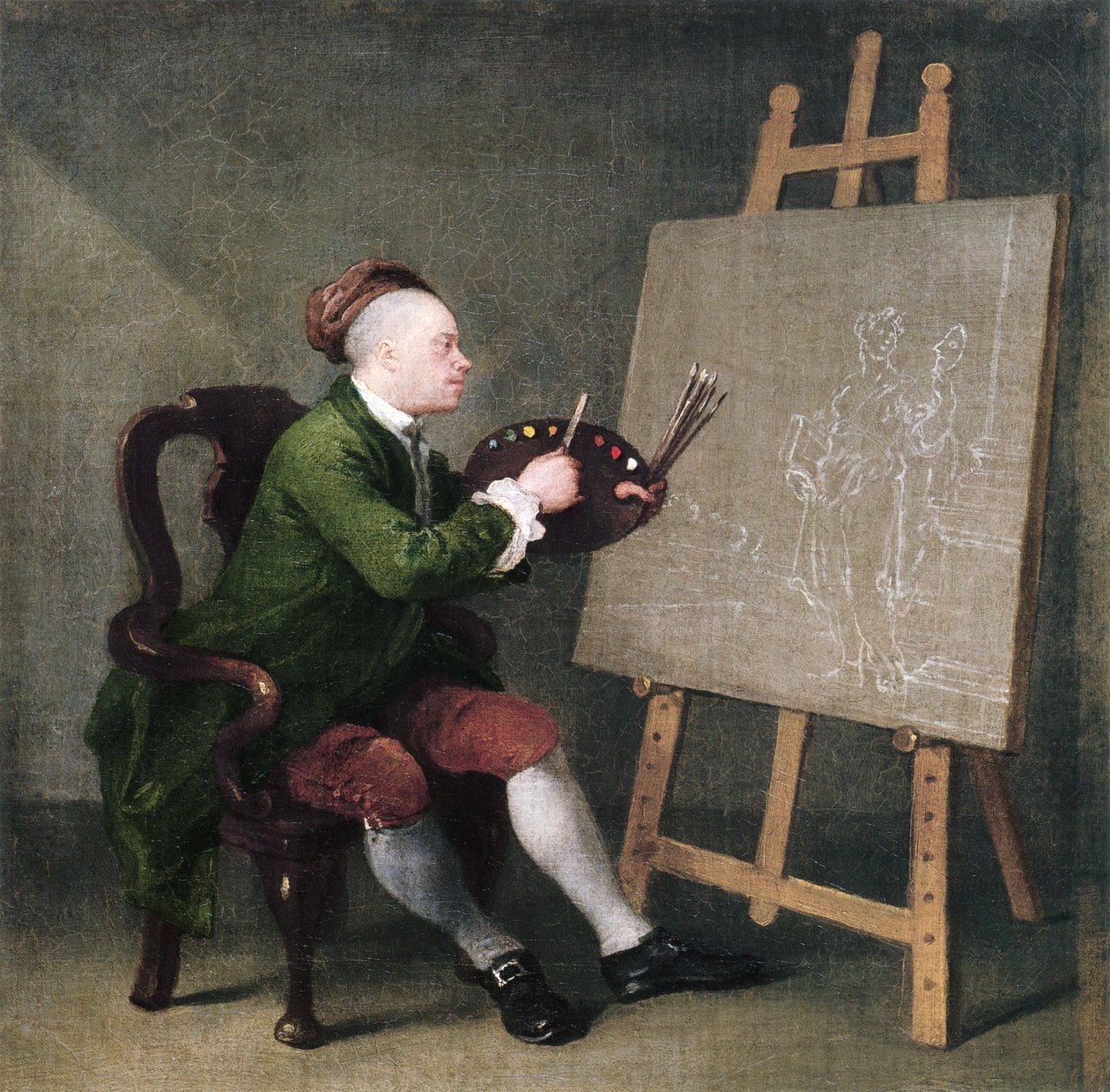 Selbstporträt von William Hogarth