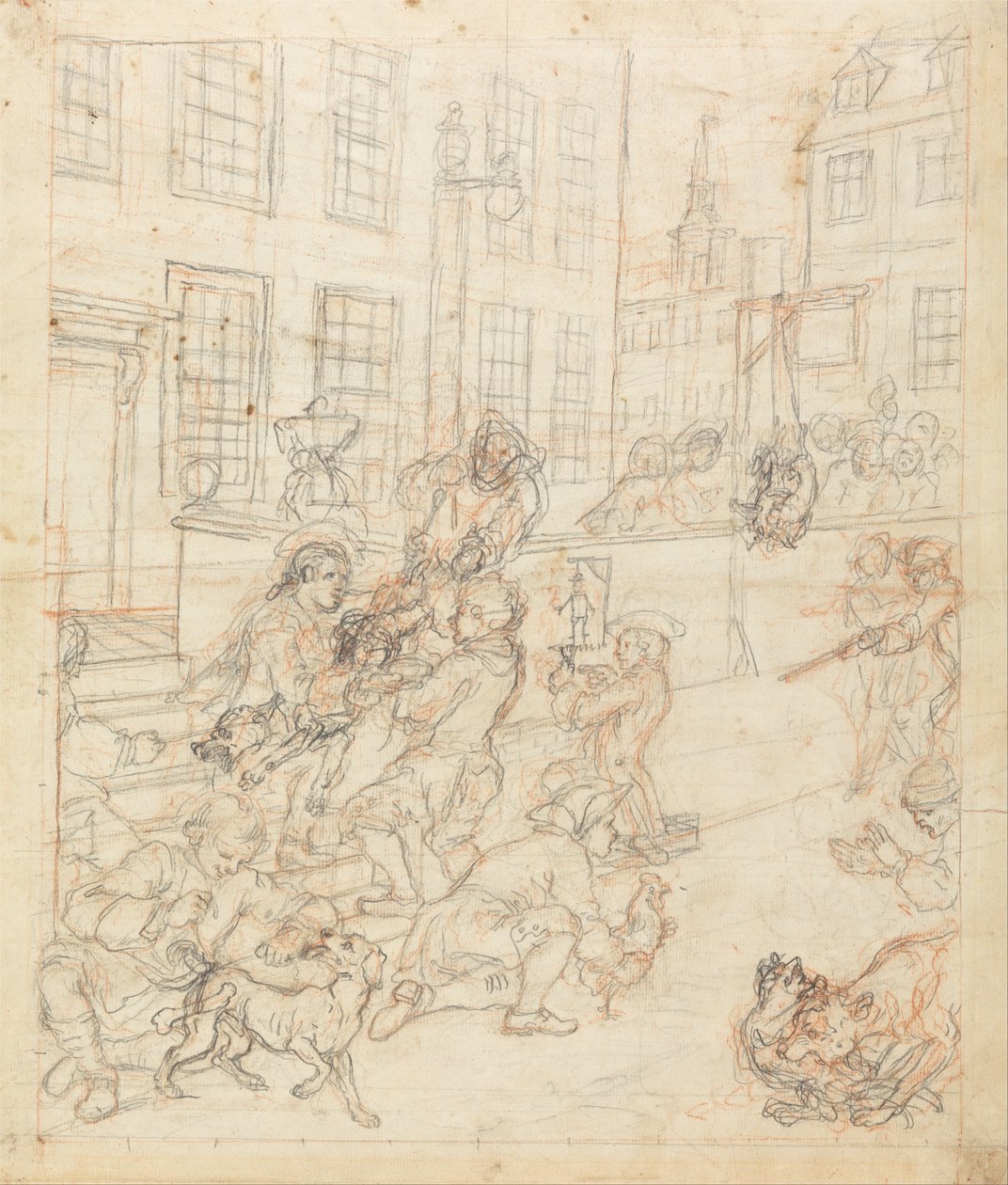 Die erste Stufe der Grausamkeit von William Hogarth