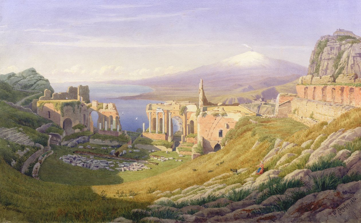 Taormina, Sizilien, 1876 von William J. Ferguson