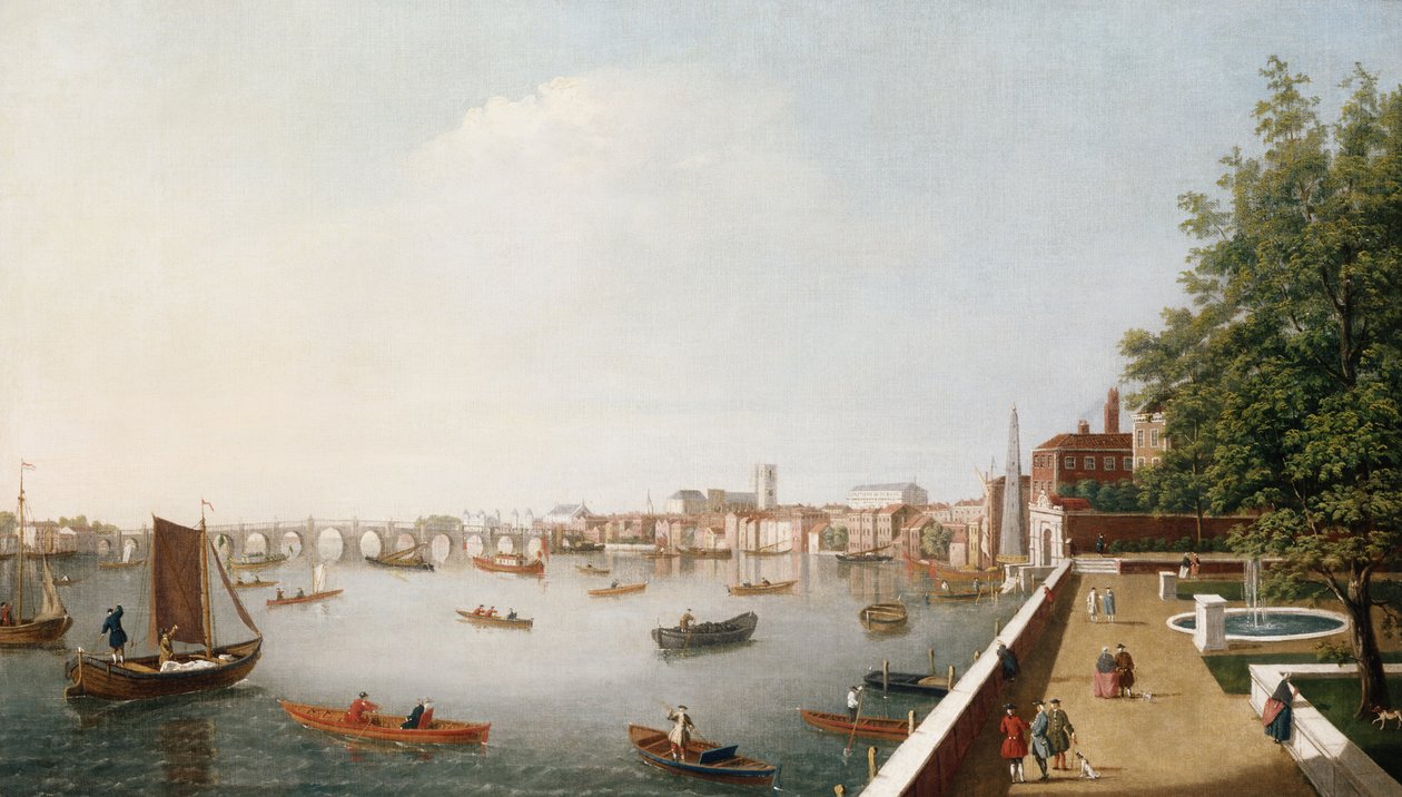 Blick auf die Themse vom Adelphi Terrace von William James