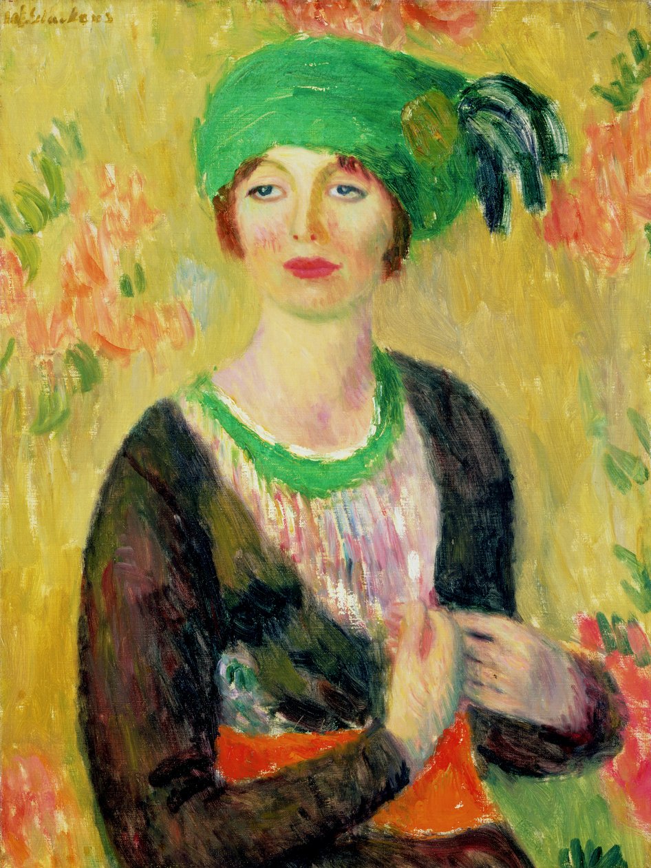 Mädchen mit grünem Turban von William James Glackens