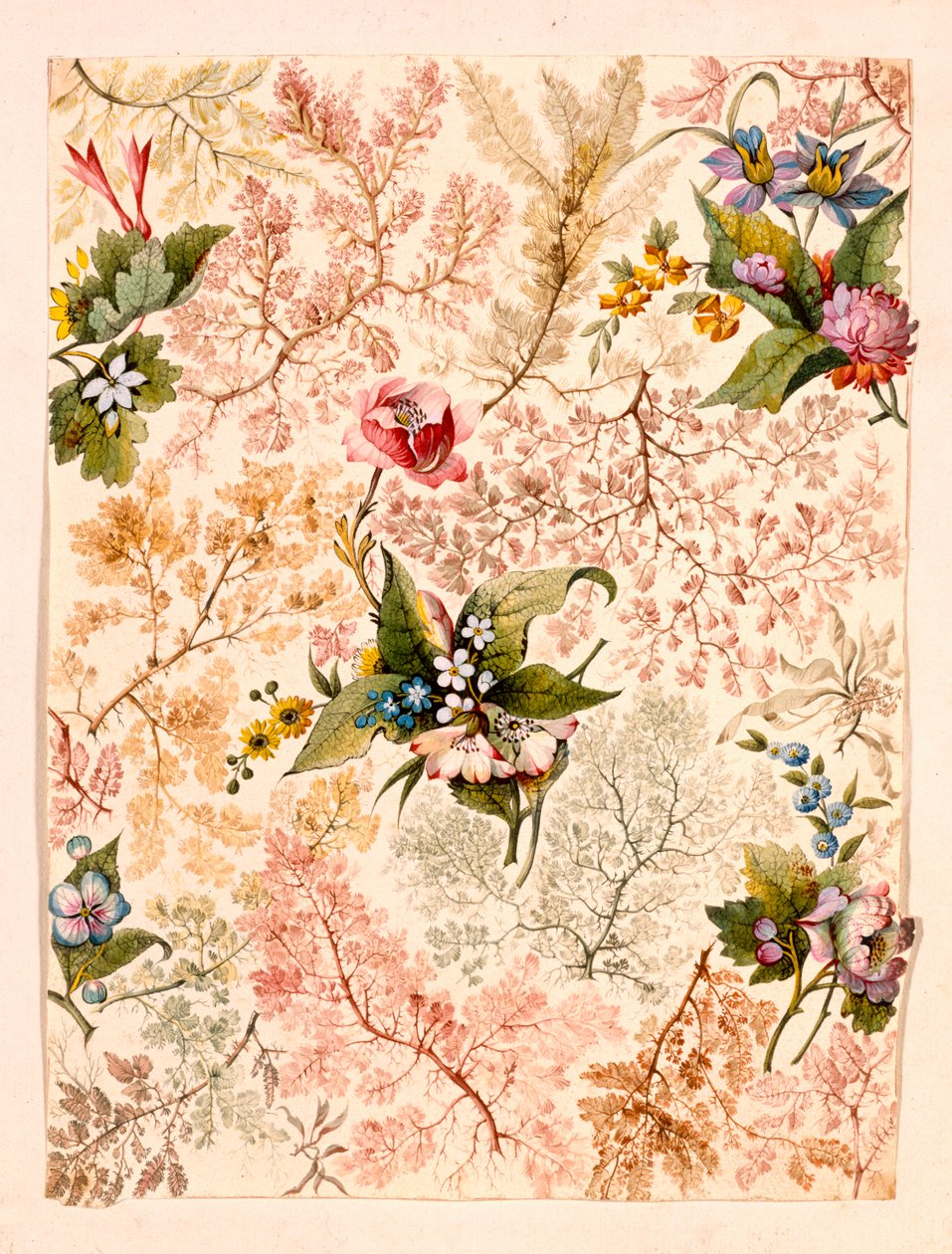 Marmoriertes Endpapier von William Kilburn
