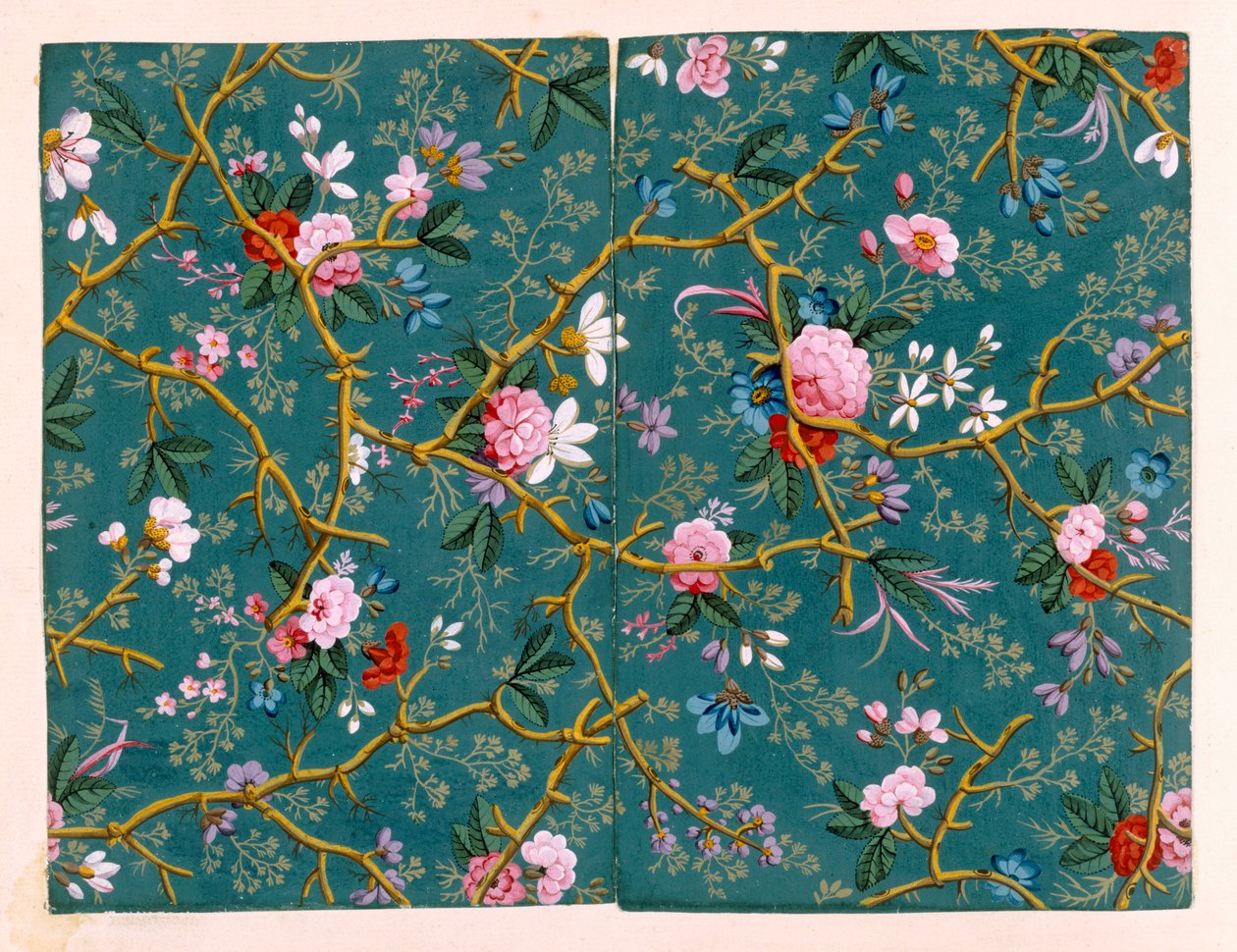 Marmoriertes Endpapier von William Kilburn