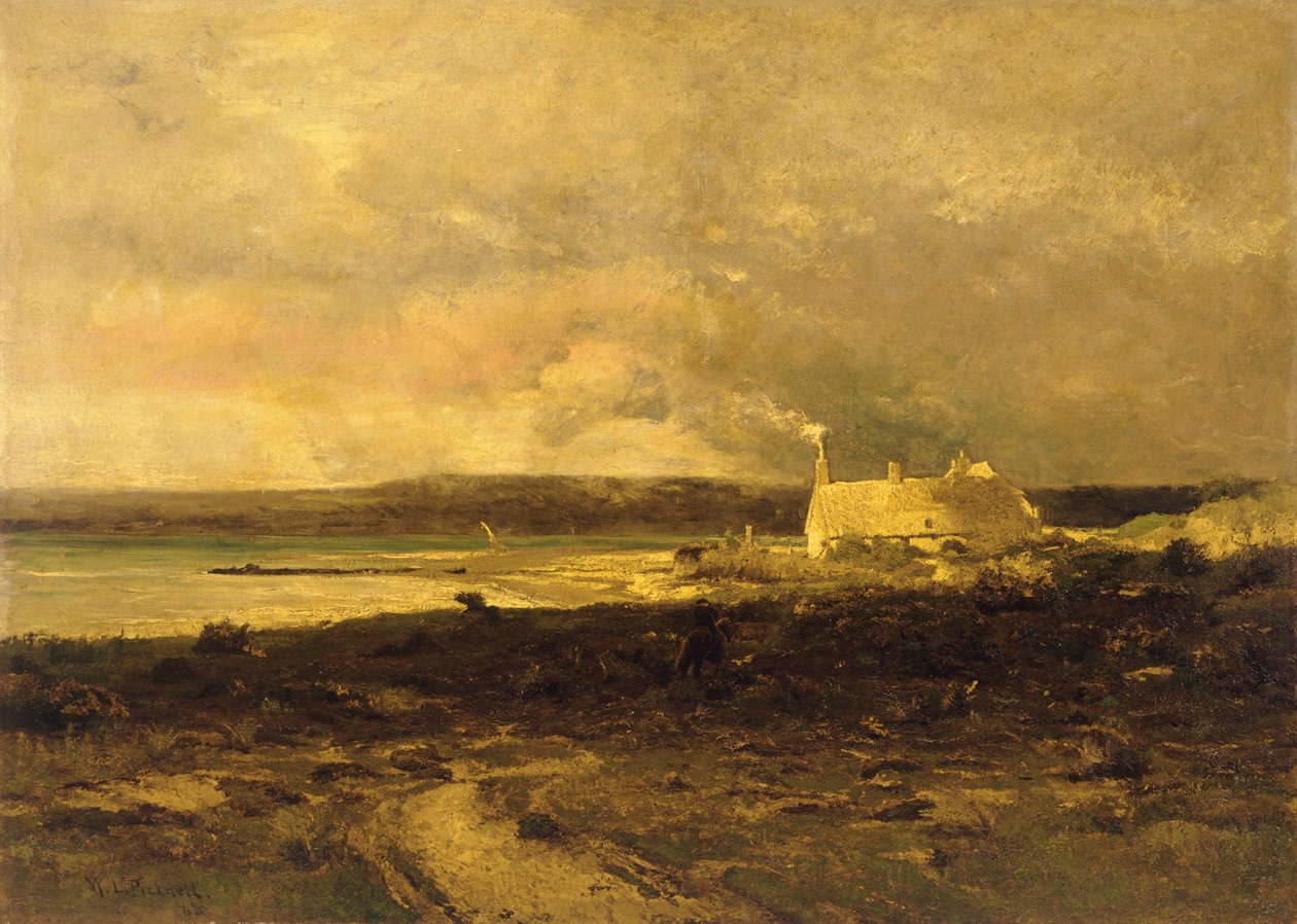 Hütte am Meer von William Lamb Picknell
