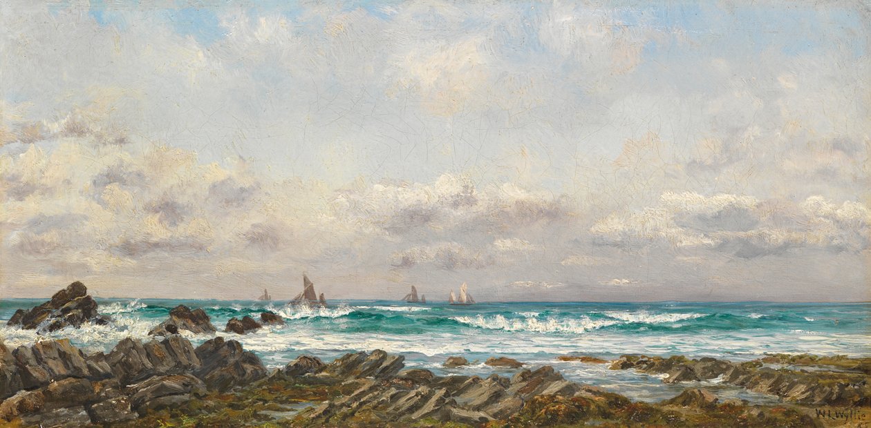 Boote auf See, 1885 von William Lionel Wyllie