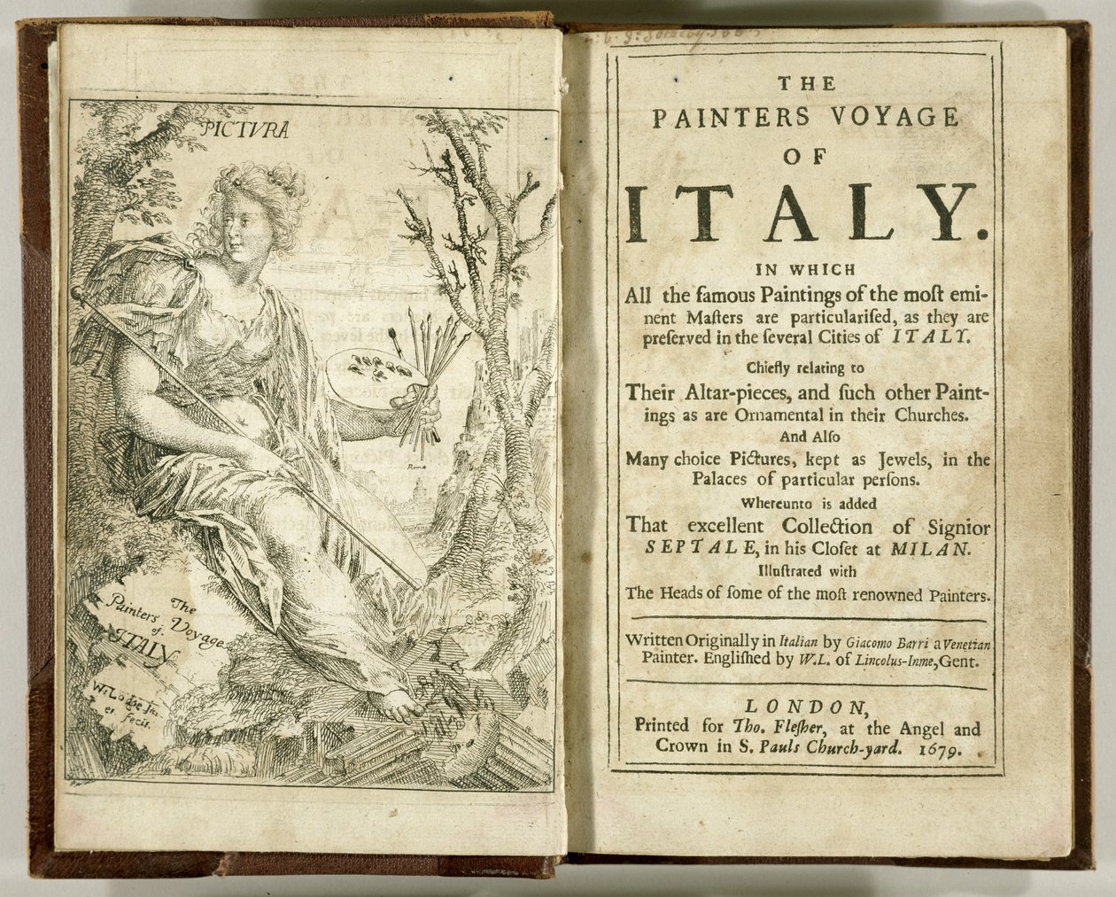 Titelseite aus Die Reise des Malers durch Italien... von Giacomo Barri, 1679 von William Lodge