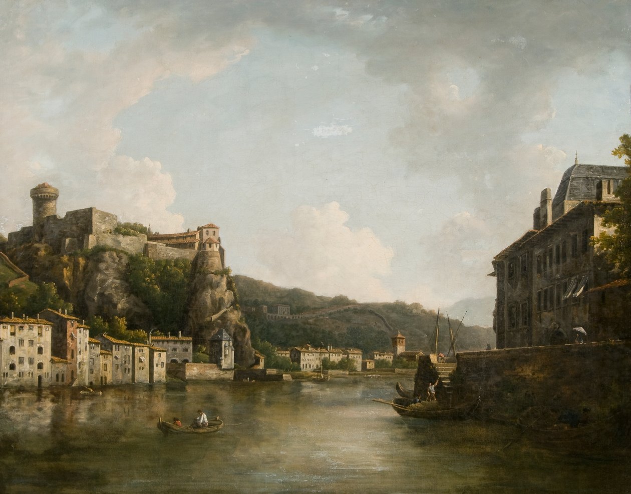 Ansicht des Château de Pierre-Encise am Rhone, Lyon von William Marlow