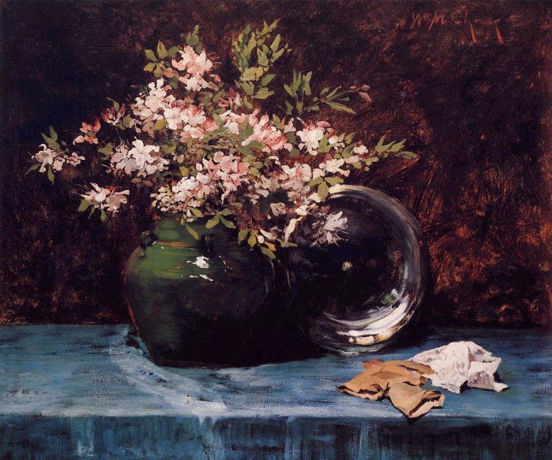 Azaleen von William Merritt Chase