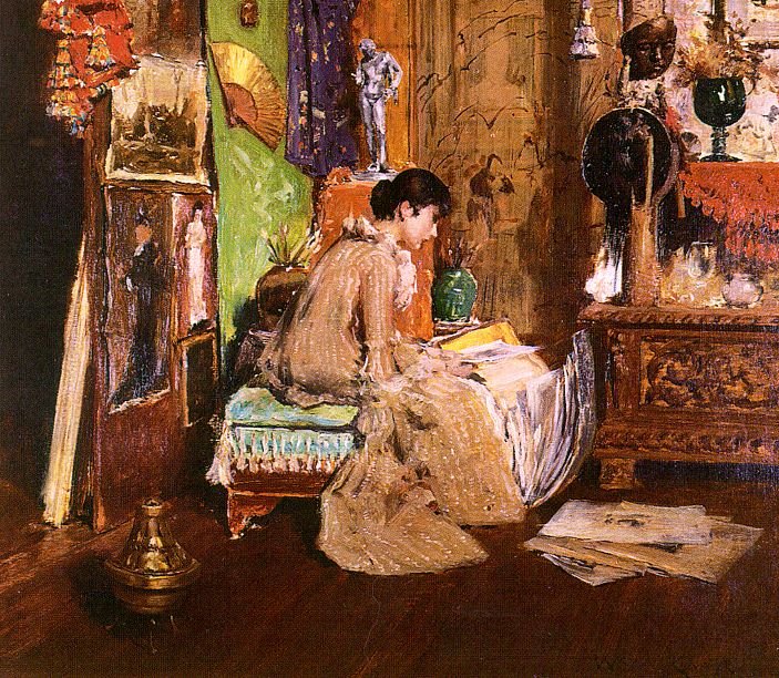 In der Ecke des Ateliers von William Merritt Chase