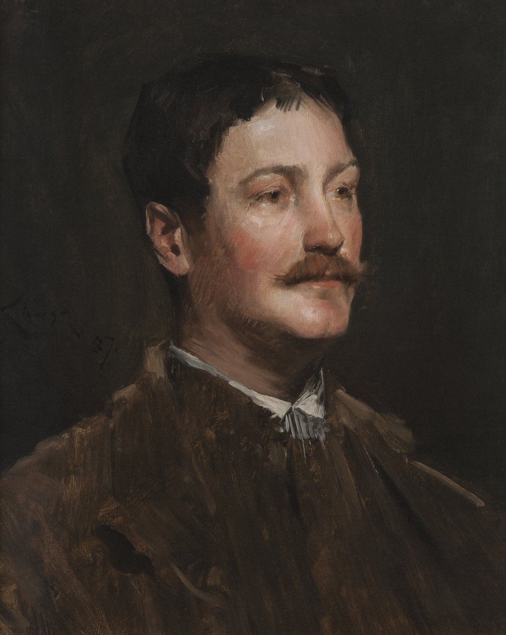 Porträt von Thomas Wilmer Dewing von William Merritt Chase