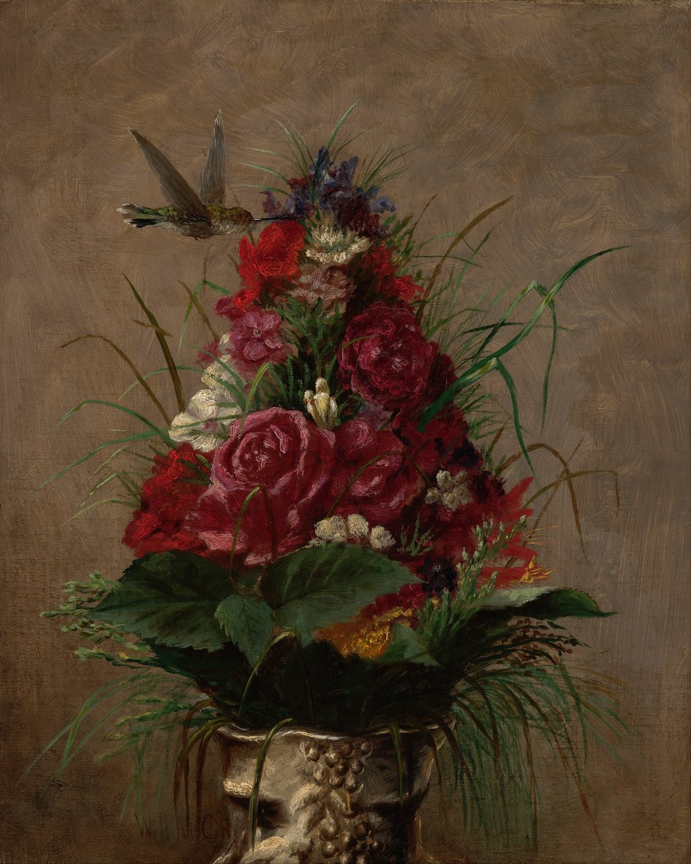 Stillleben mit Kolibri von William Merritt Chase