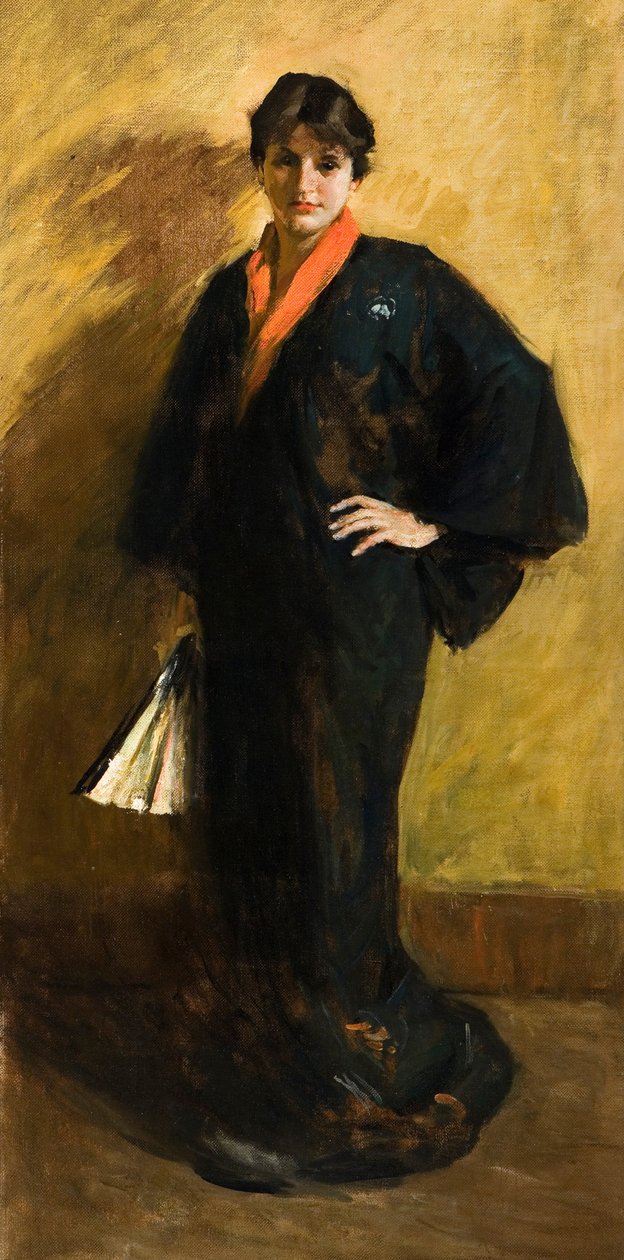 Der blaue Kimono von William Merritt Chase