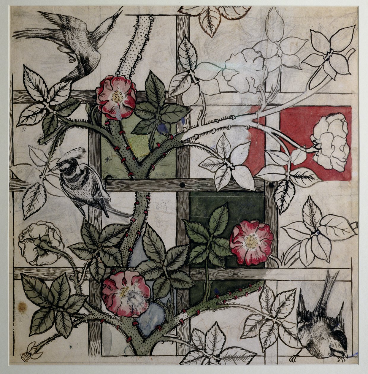Originalkunstwerk für das Tapetendesign 