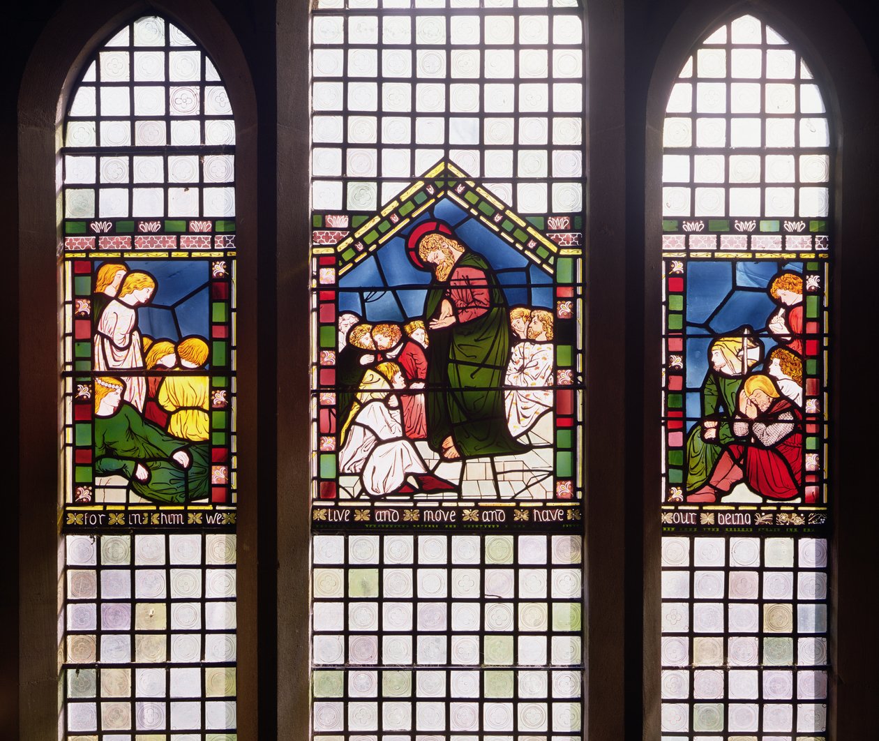 Der heilige Paulus predigt in Athen, 1861 (Buntglas) von William Morris