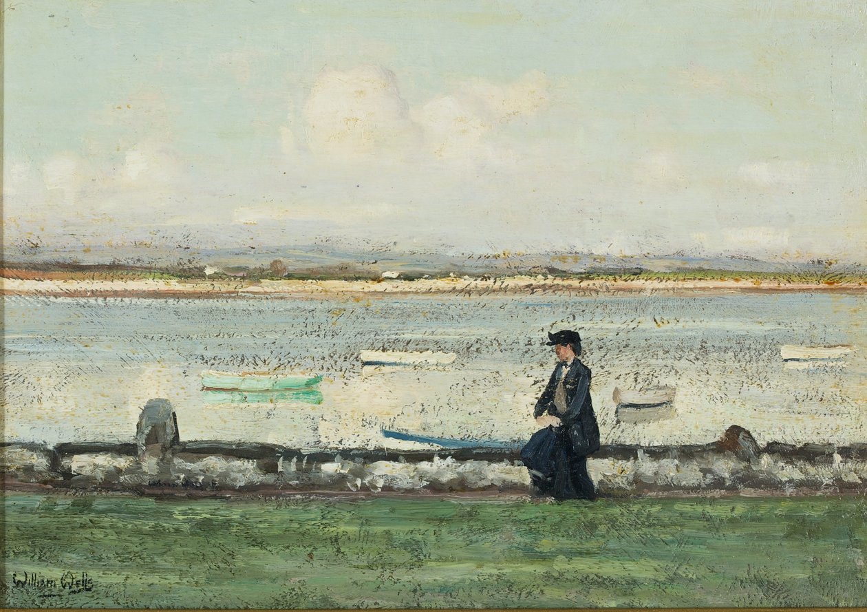 Die Lune bei Sunderland Point von William Page Atkinson Wells