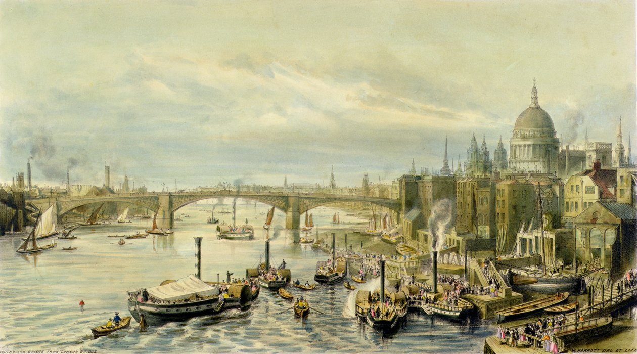 Southwark Bridge von der London Bridge von William Parrott