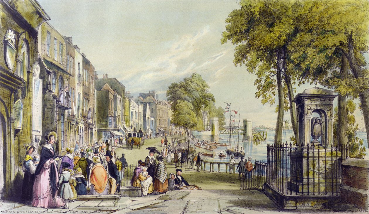 Ansicht von Cheyne Walk, Chelsea, 1840 von William Parrott