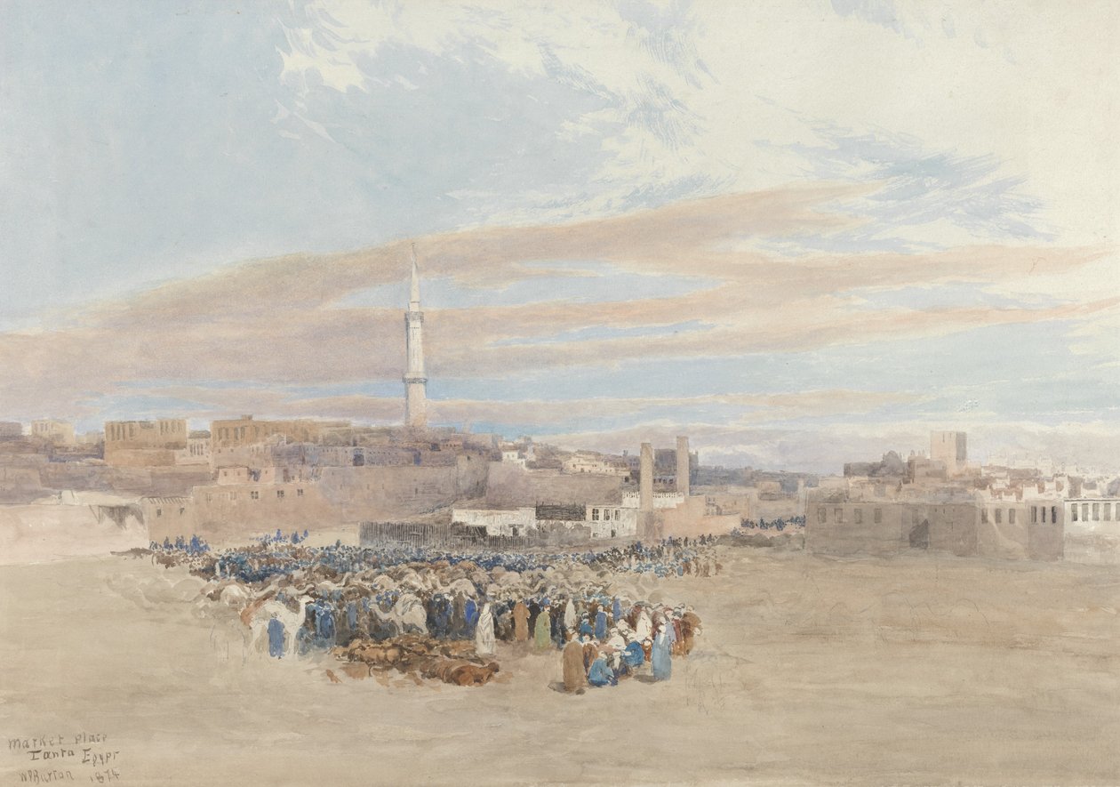 Der Marktplatz, Tanga, Ägypten, 1874 von William Paton Burton