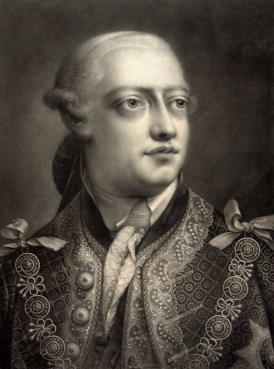 George III., nach einem Mezzotinto von Thomas Frye von William Pether