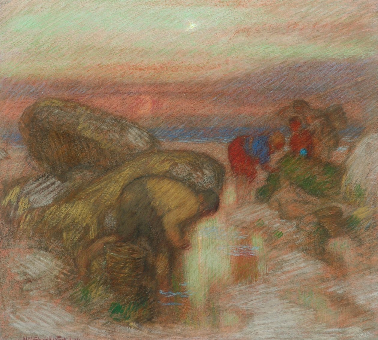 Die Muschelsammler, ca. 1906 von William Shackleton
