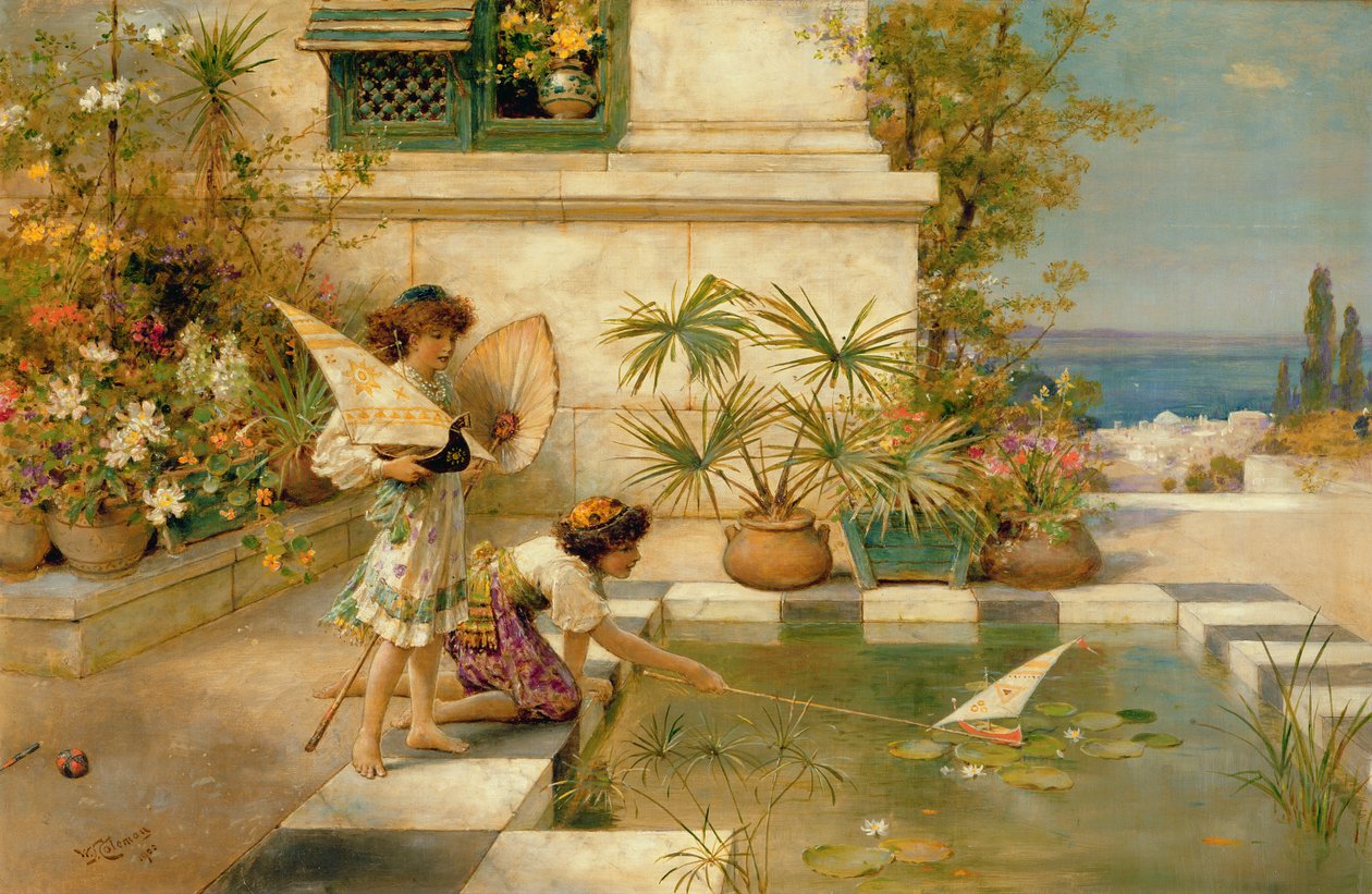 Kinder spielen mit Booten, 1900 von William Stephen Coleman