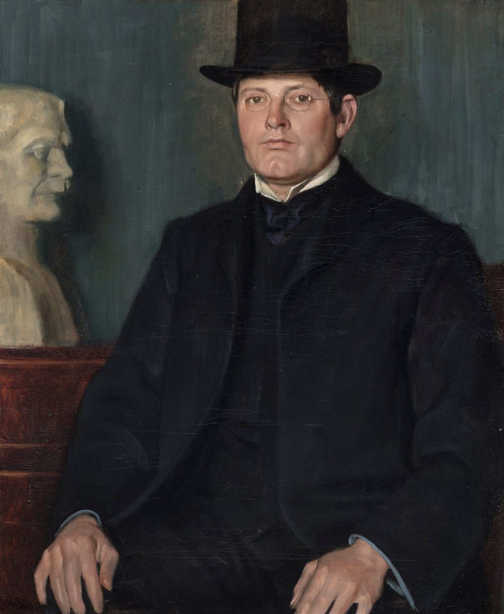 Porträt von Sir George Frampton (1860-1928) 1905 von William Strang