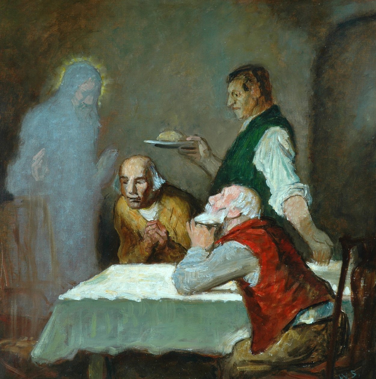 Das Abendmahl in Emmaus von William Strang