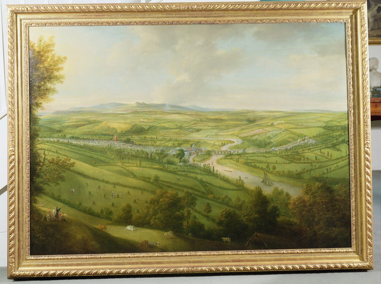 Aussicht auf Totnes, Devon von William Tomkins