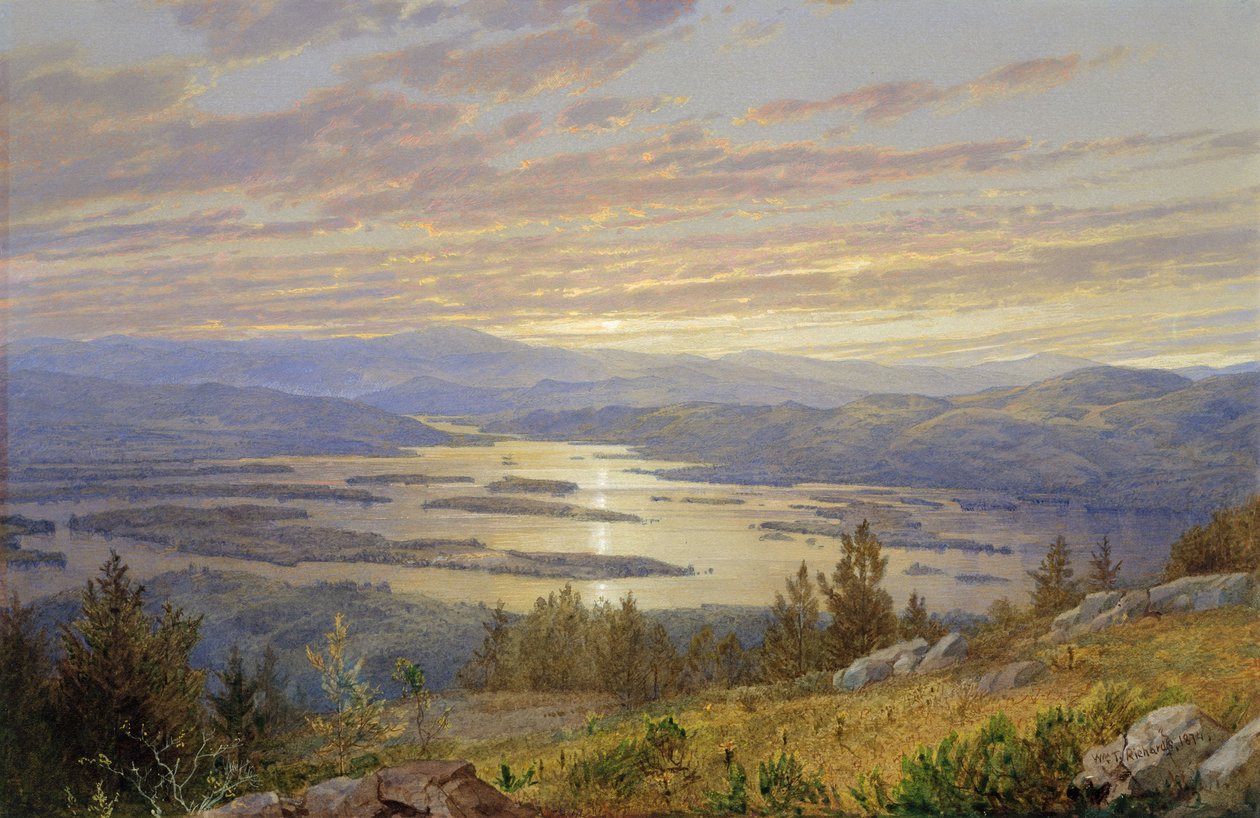Lake Squam vom Red Hill, 1874 von William Trost Richards