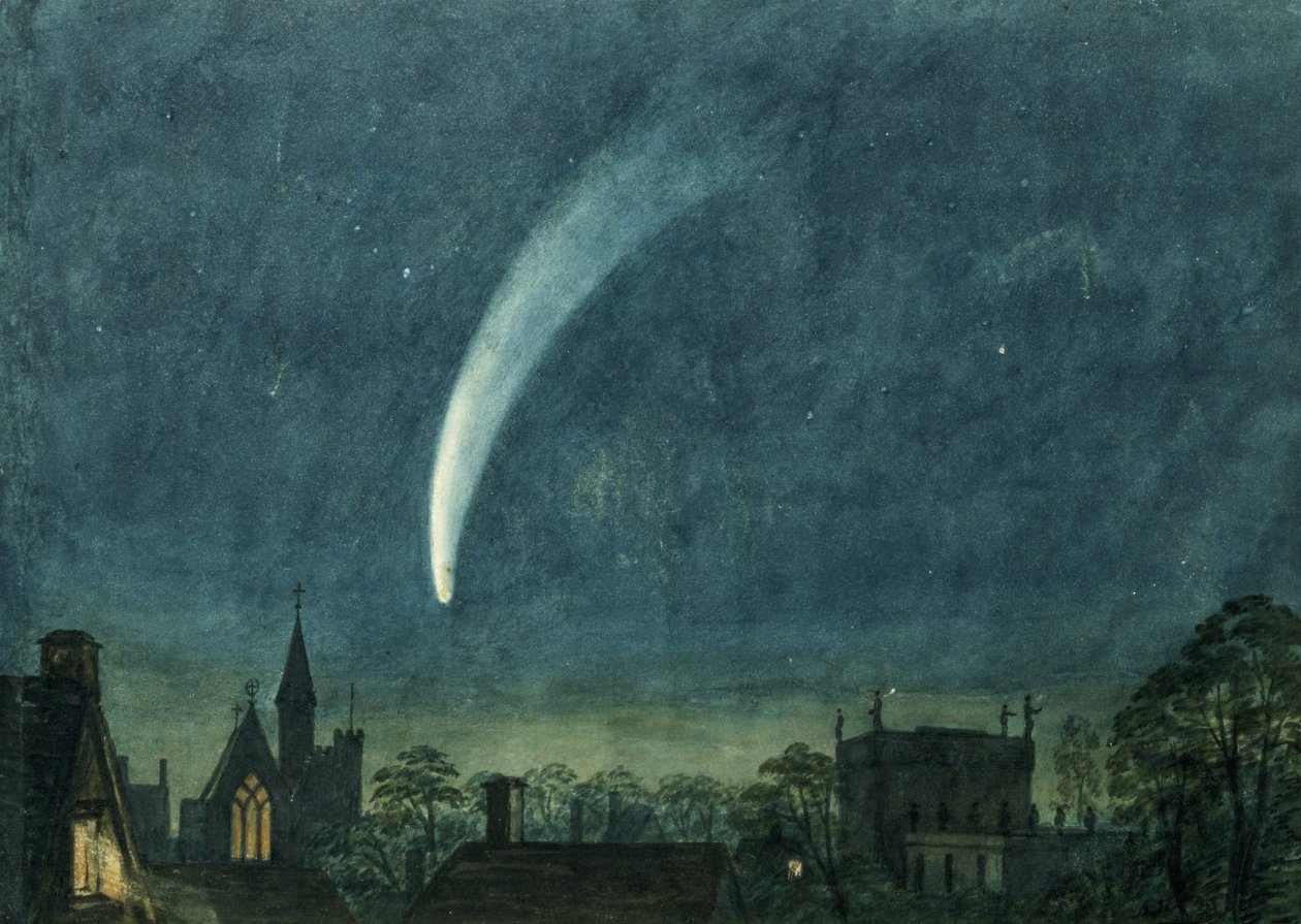 Donatis Komet über dem Balliol College von William of Oxford