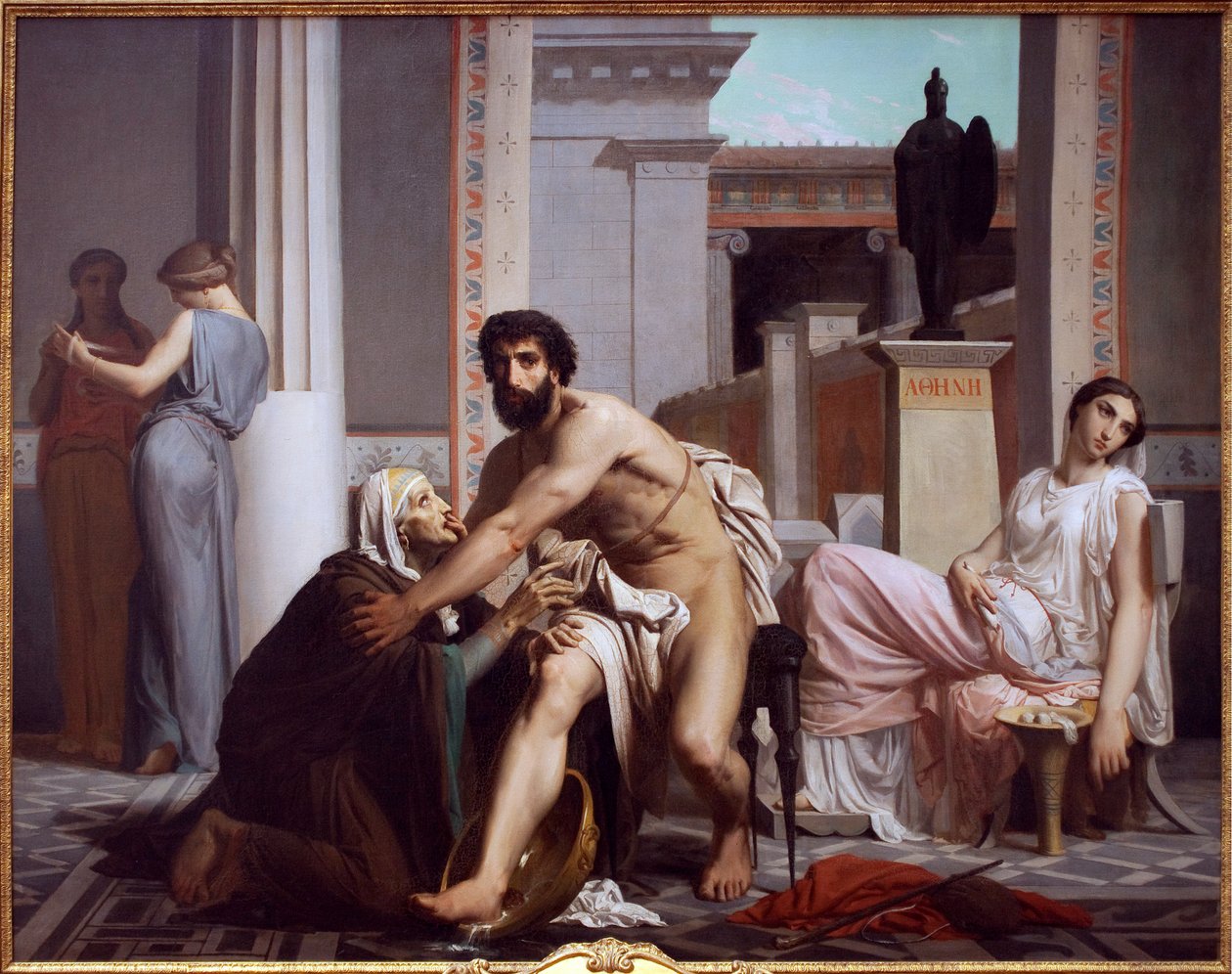 Odysseus wird von seiner Amme Eurykleia erkannt, 1848 von William Adolphe Bouguereau