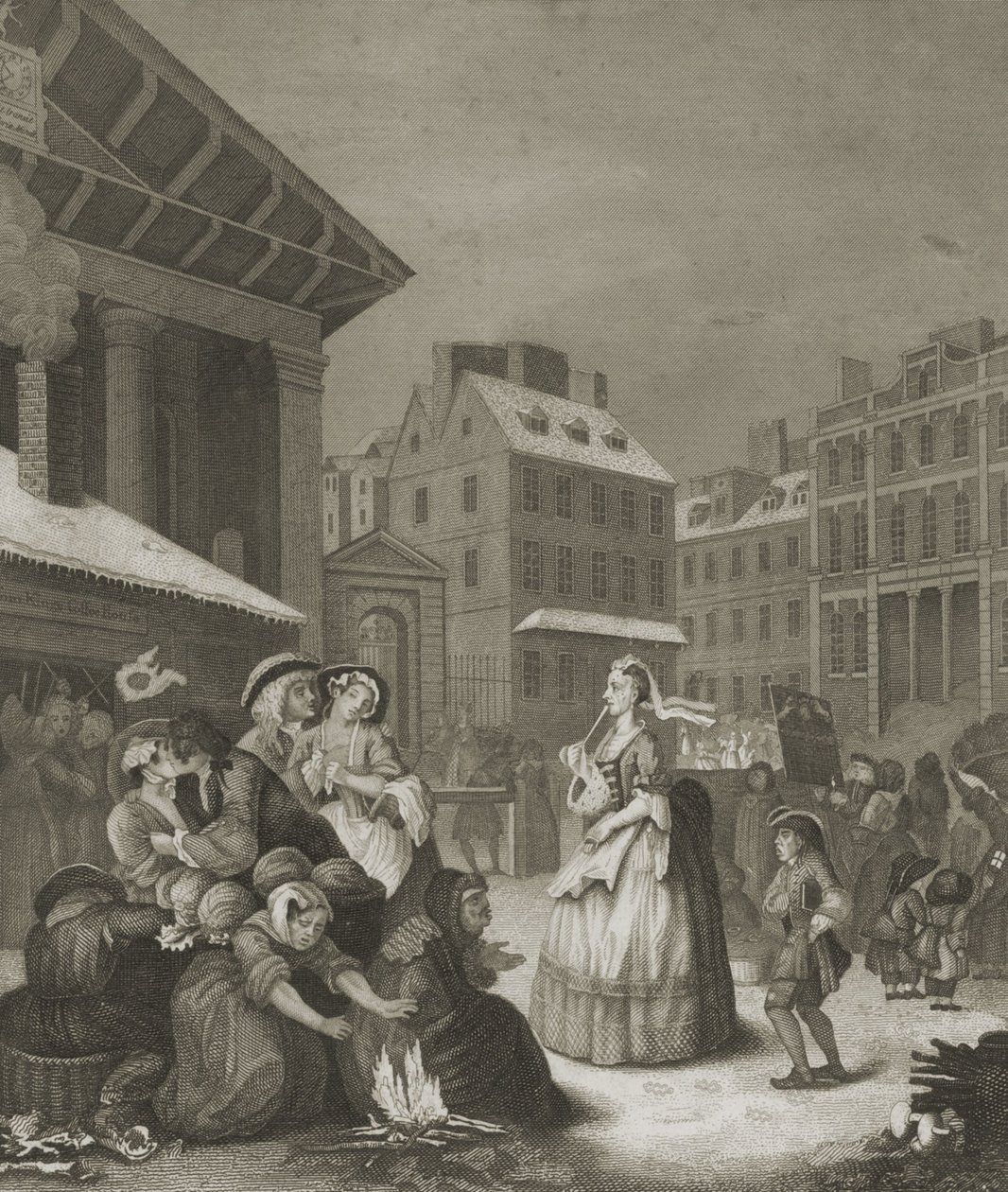 Morgen - Londoner Straßen von William (after) Hogarth