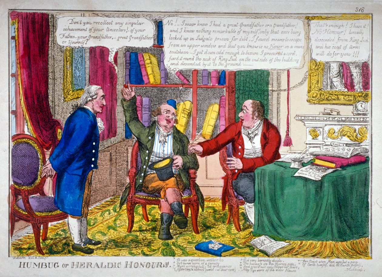 Humbug oder heraldische Ehren, ca. 1790 von William Abraham