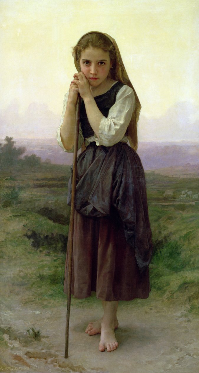 Eine kleine Schäferin, 1891 von William Adolphe Bouguereau