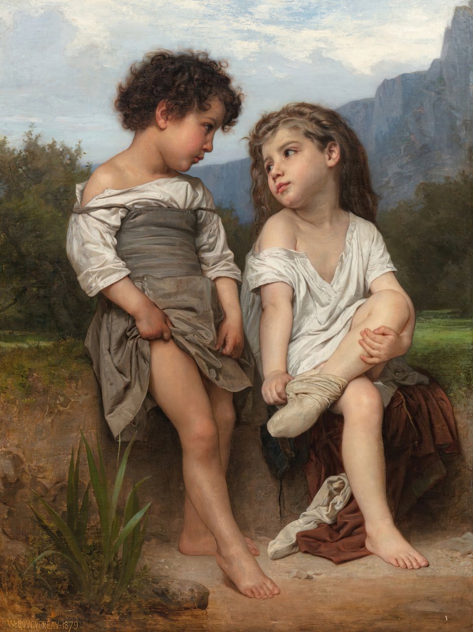 Am Rande des Baches von William Adolphe Bouguereau