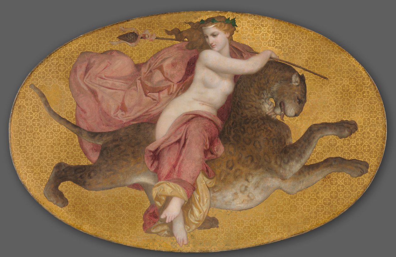 Bacchantin auf einem Panther, 1855 von William Adolphe Bouguereau