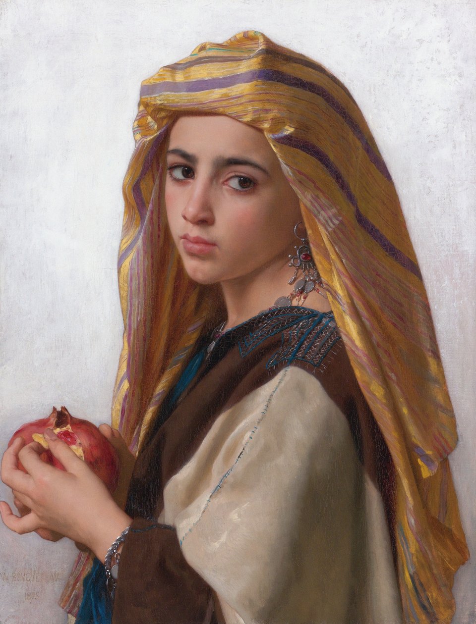 Mädchen mit einem Granatapfel von William Adolphe Bouguereau