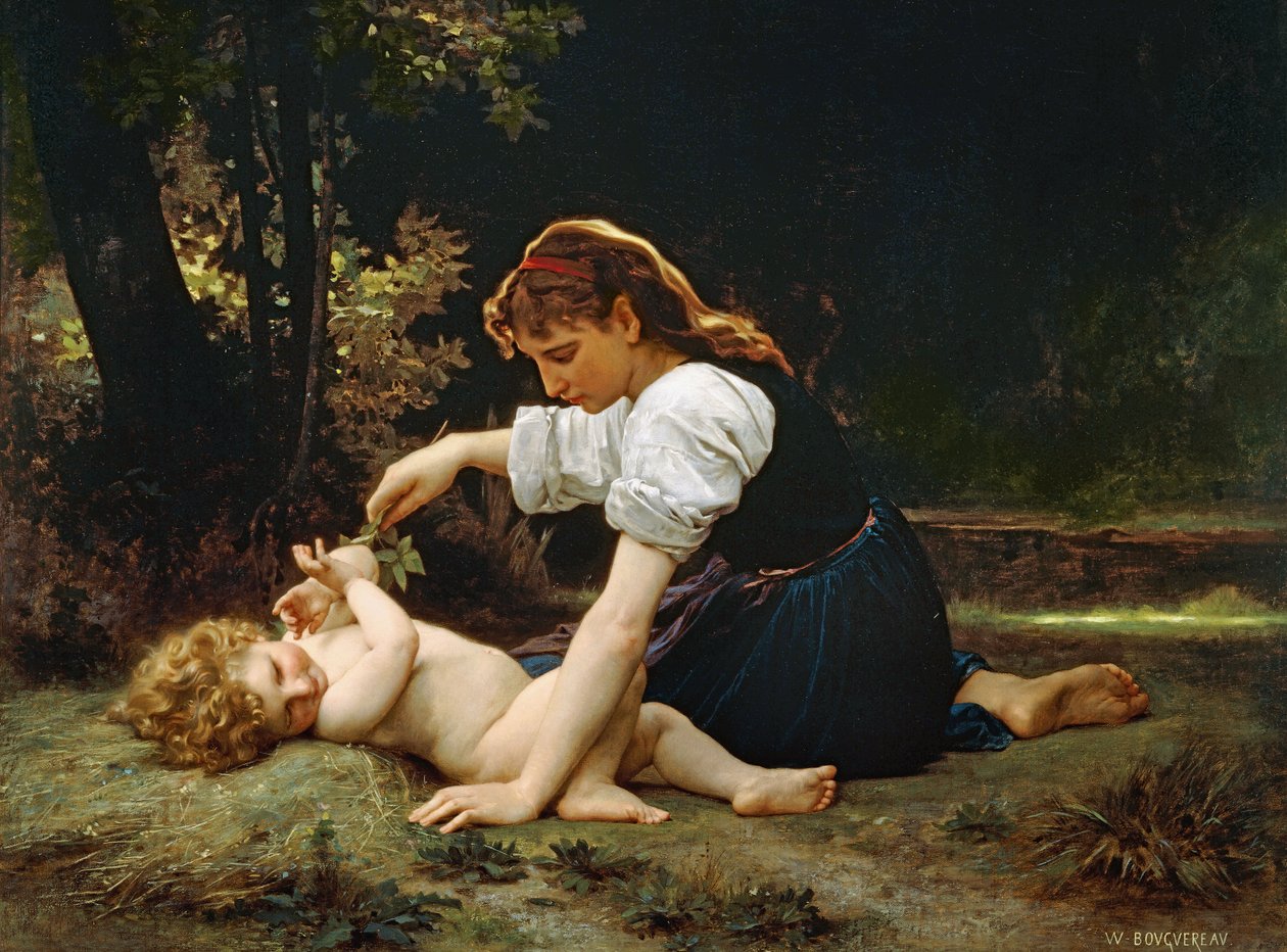 Junge Frau und Kind von William Adolphe Bouguereau