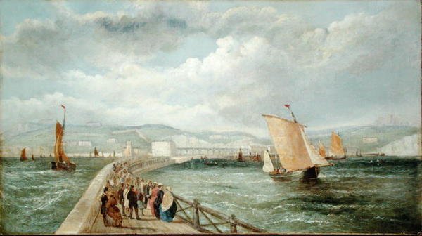 Dover vom Admiralty Pier von William Adolphus Knell