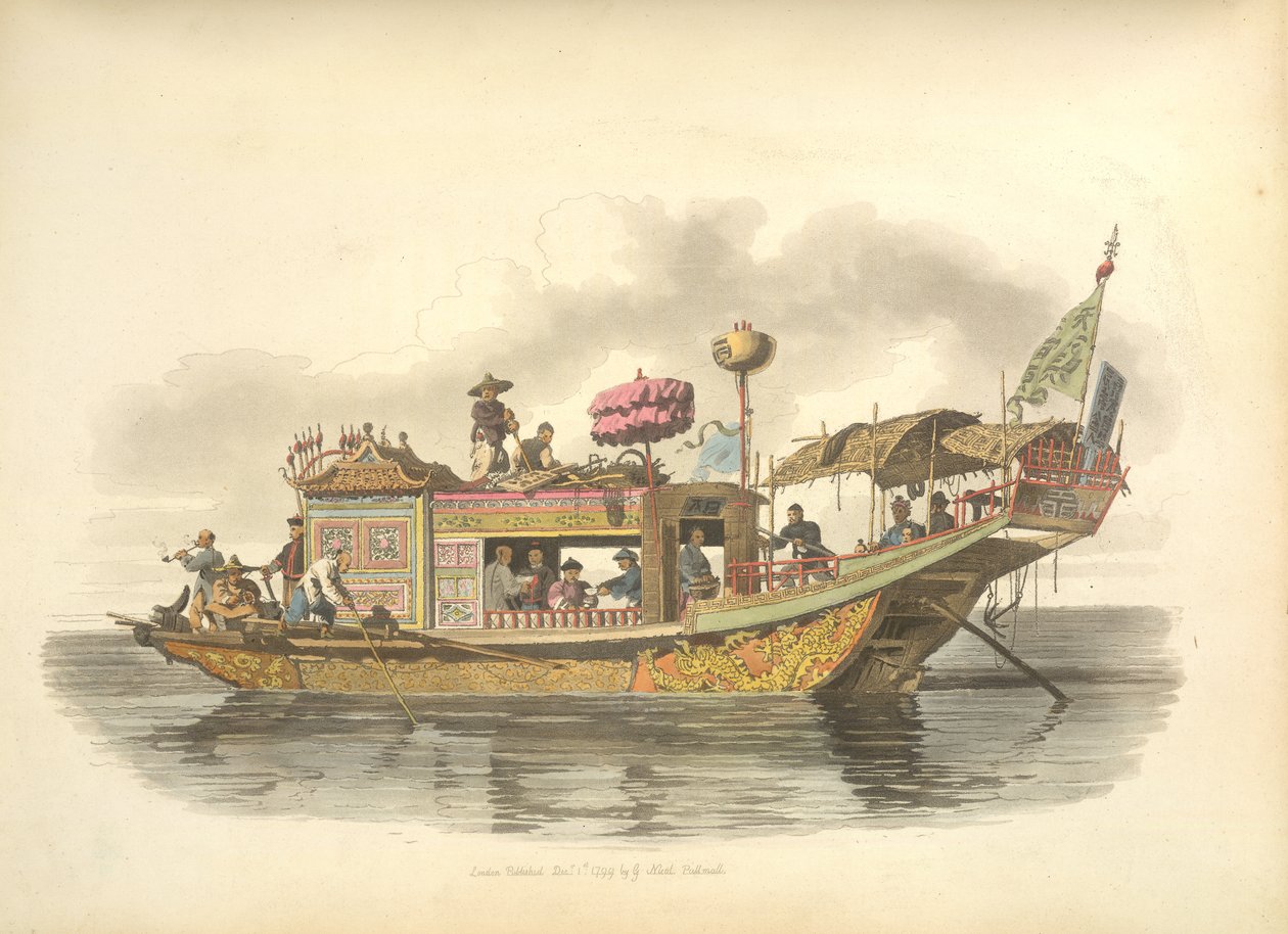 Das Reisende Boot eines Mandarins von William Alexander