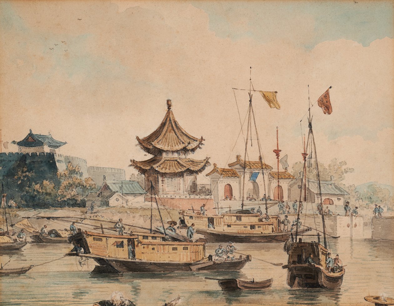 Chinesische Szene (Tempel und Shinsan) von William Alexander