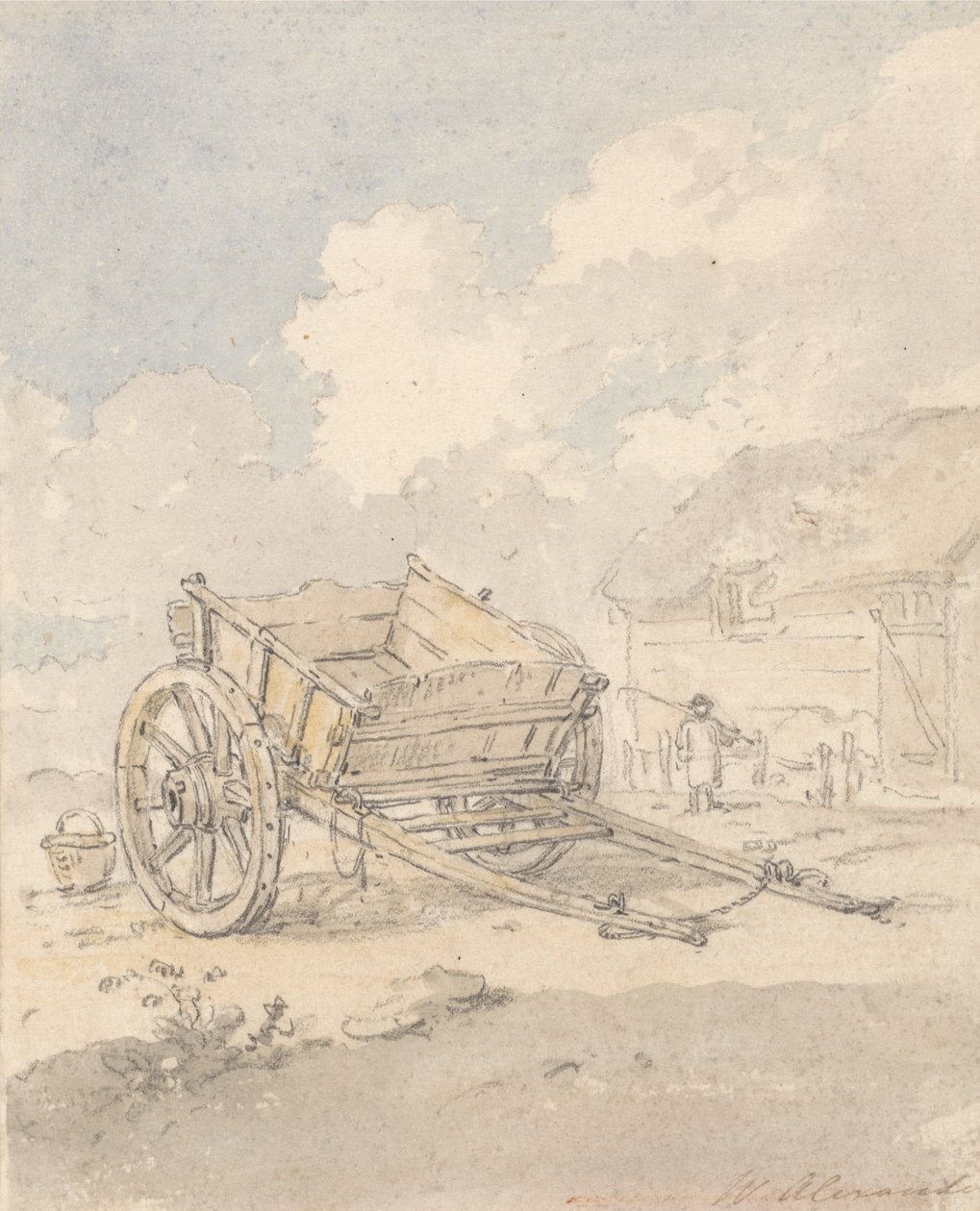 Studie eines Bauernwagens von William Alexander