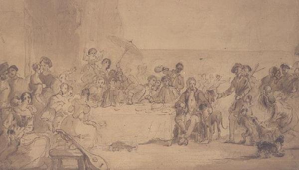 Festtag in Abbotsford von William Allan