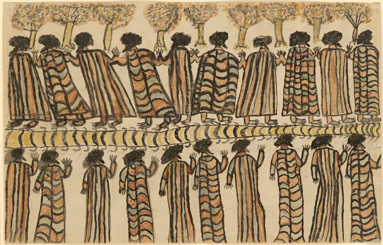Figuren in Possumfellen von William Barak