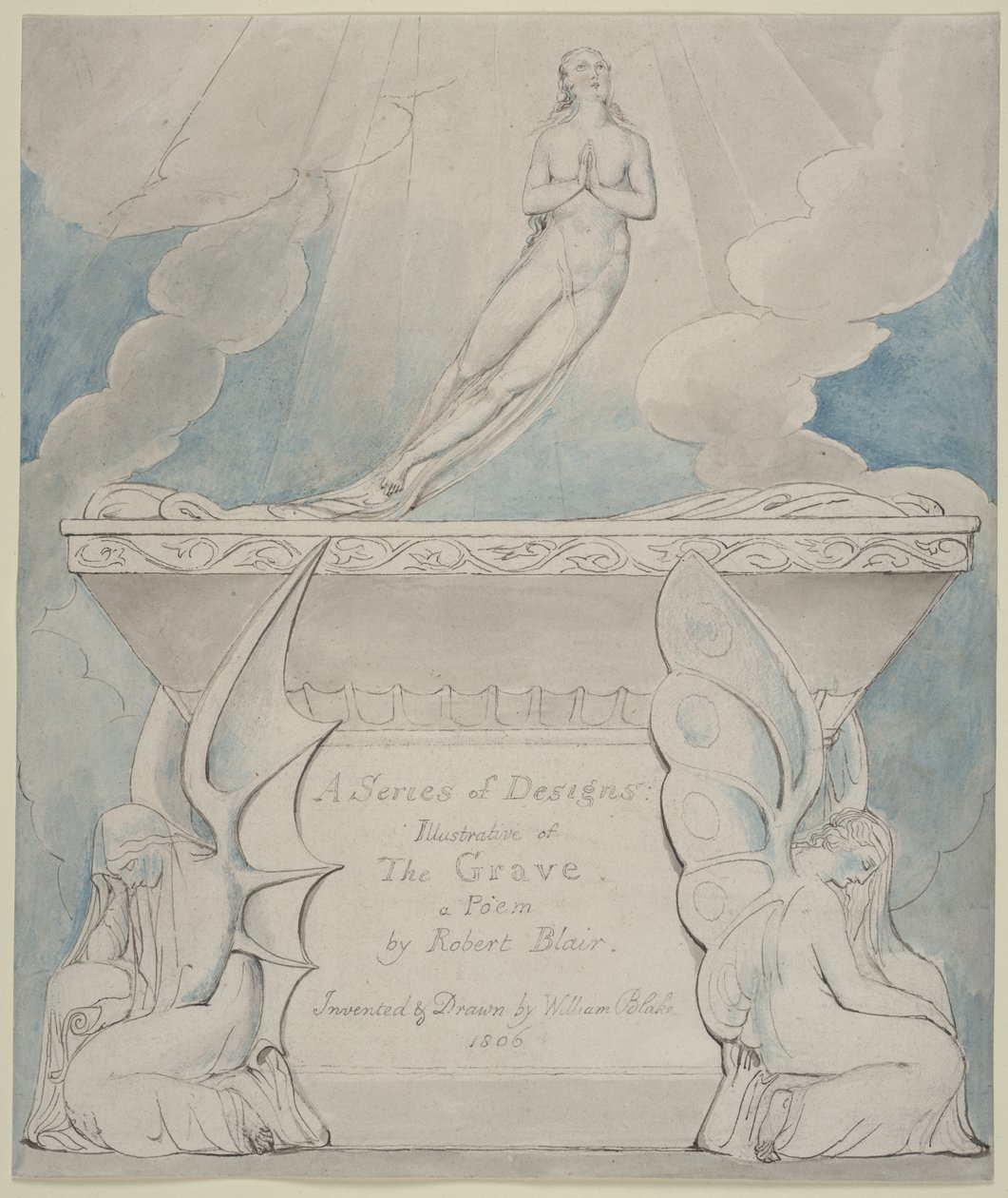 Titelblatt für "Das Grab" von William Blake