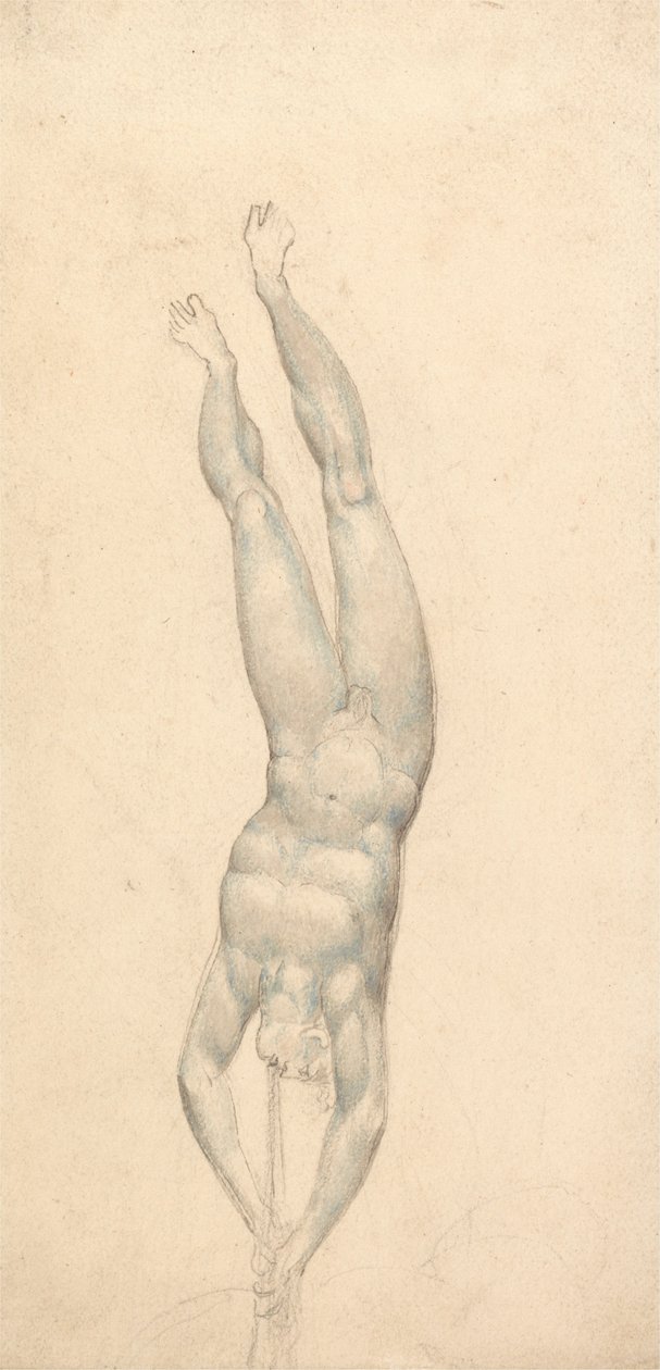 Ein Engel mit einer Trompete von William Blake