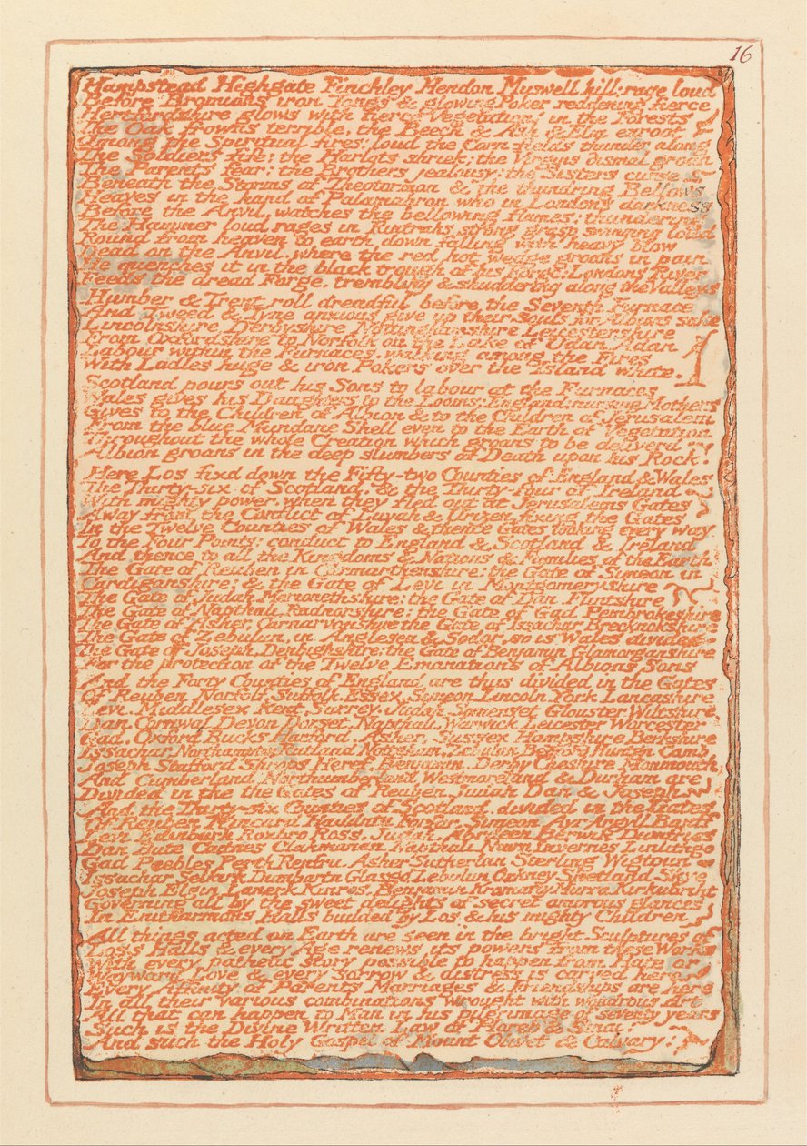 Jerusalem, Platte 16 von William Blake