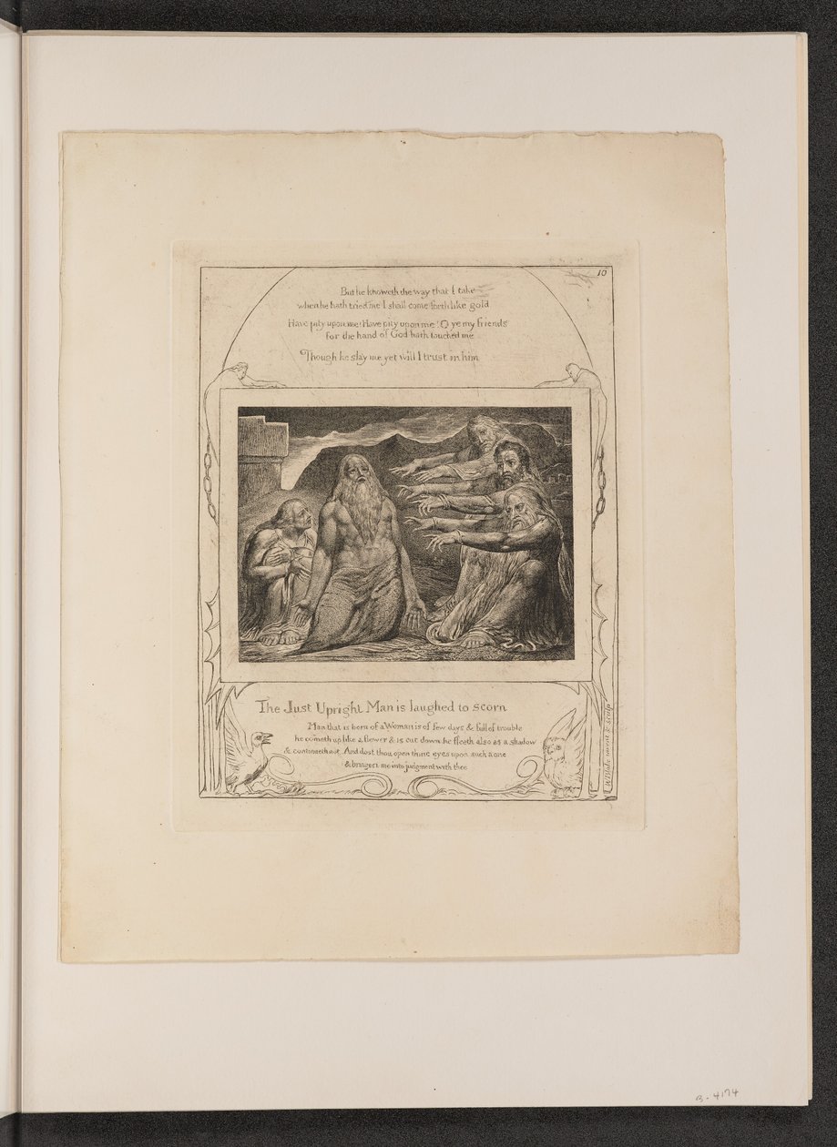 Hiob wird von seinen Freunden getadelt von William Blake