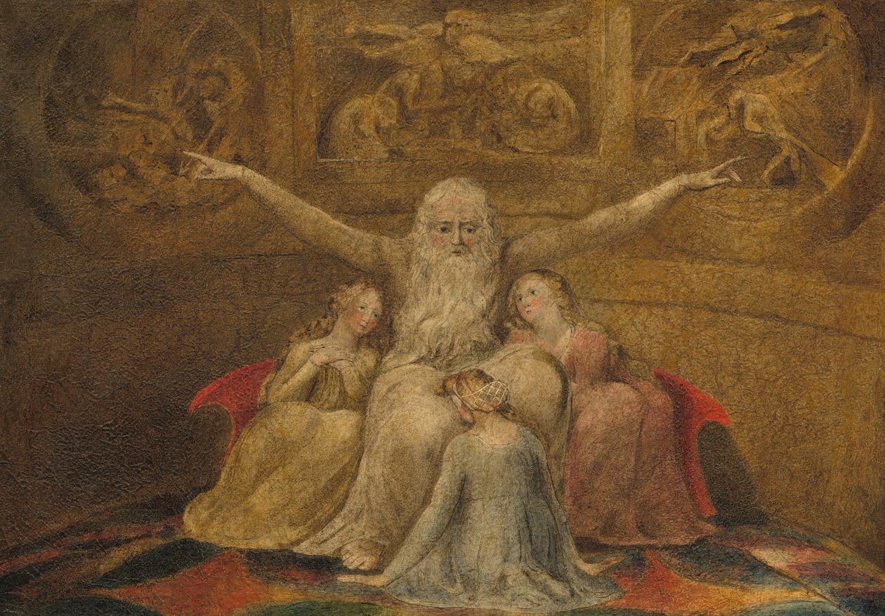 Hiob und seine Töchter von William Blake