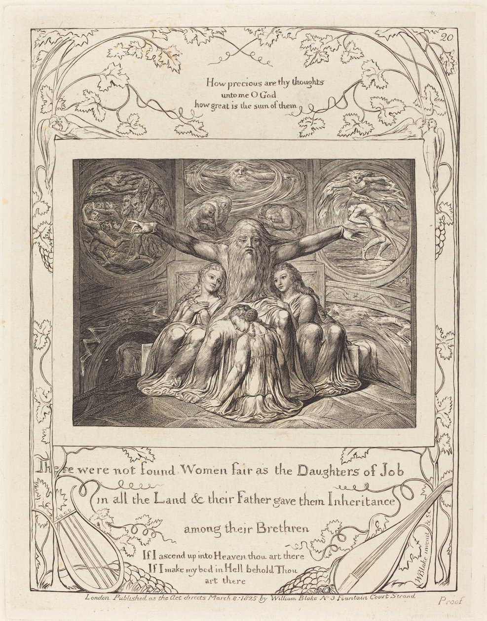 Hiob und seine Töchter von William Blake